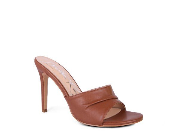 3RD DIVORCE Pleated Strap High Heeled Sandal - NUTRAL ATTIRE