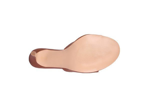 3RD DIVORCE Pleated Strap High Heeled Sandal - NUTRAL ATTIRE