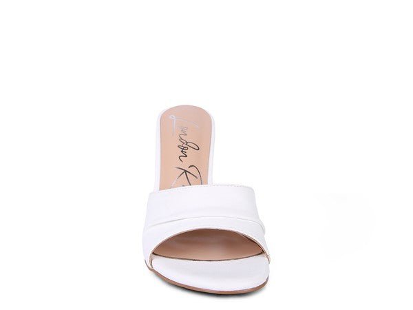 3RD DIVORCE Pleated Strap High Heeled Sandal - NUTRAL ATTIRE