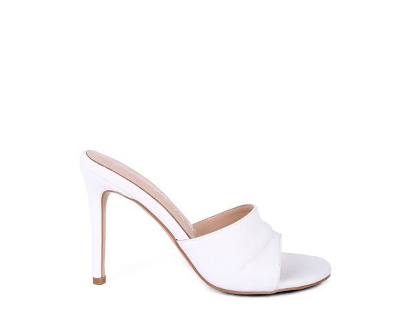 3RD DIVORCE Pleated Strap High Heeled Sandal - NUTRAL ATTIRE