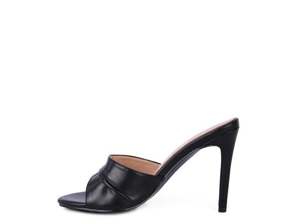 3RD DIVORCE Pleated Strap High Heeled Sandal - NUTRAL ATTIRE