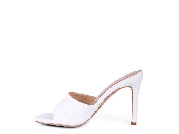 3RD DIVORCE Pleated Strap High Heeled Sandal - NUTRAL ATTIRE