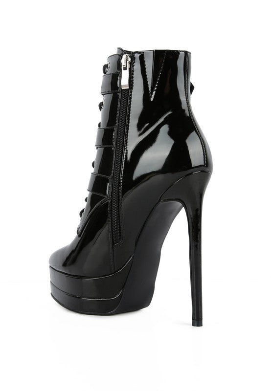 High Heeled Patent PU Stiletto Boot