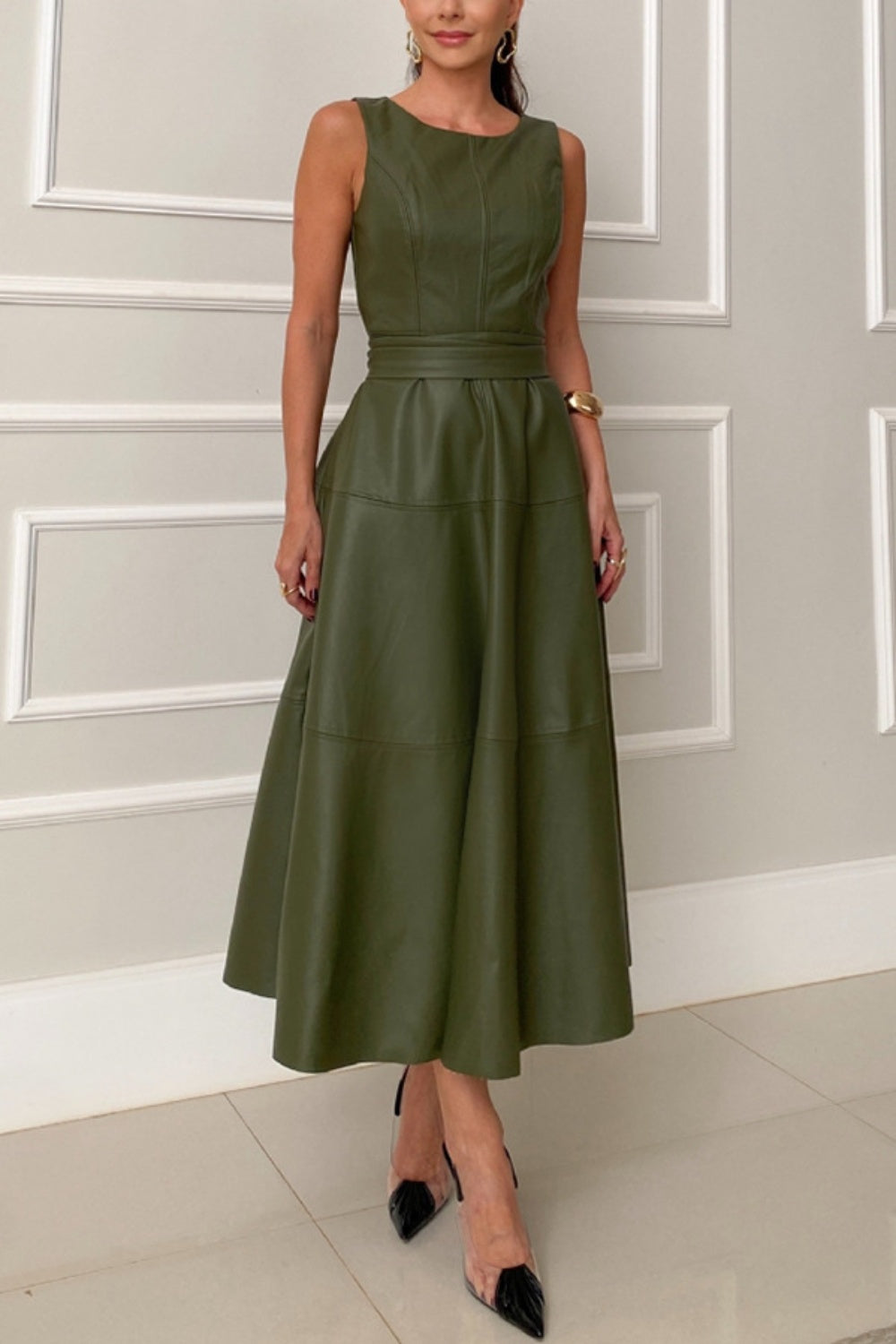 Audrey Midi Dress Green