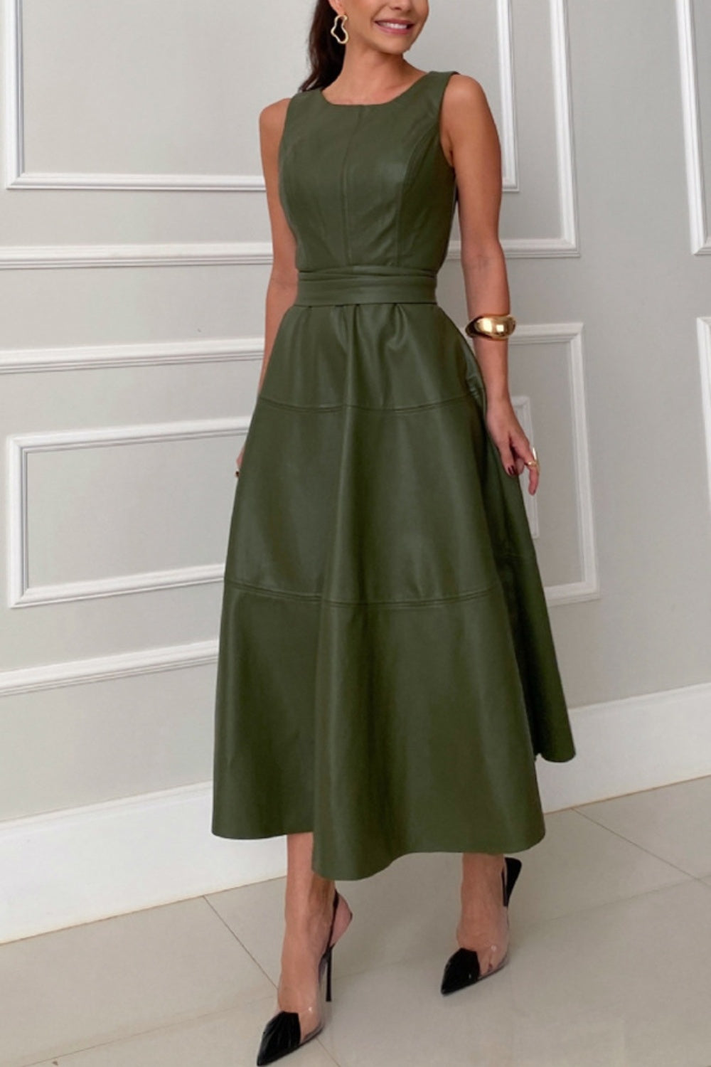 Audrey Midi Dress Green