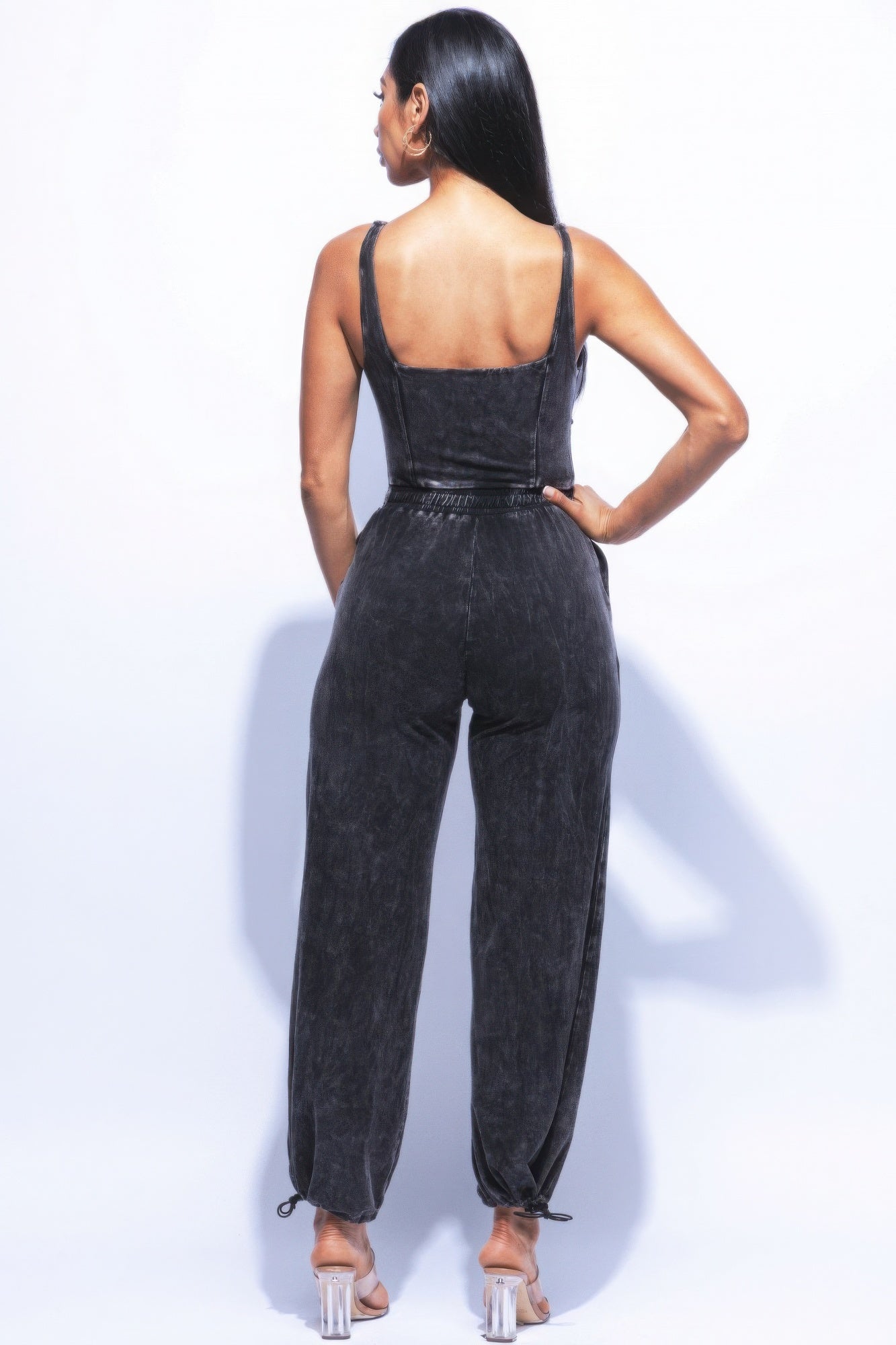 Essie Washed Jumpsuit With Adjustable Ankle