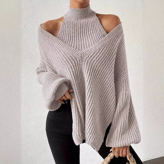 Tutu Knitted V neck Pullover Two Piece of Knitted Sweater