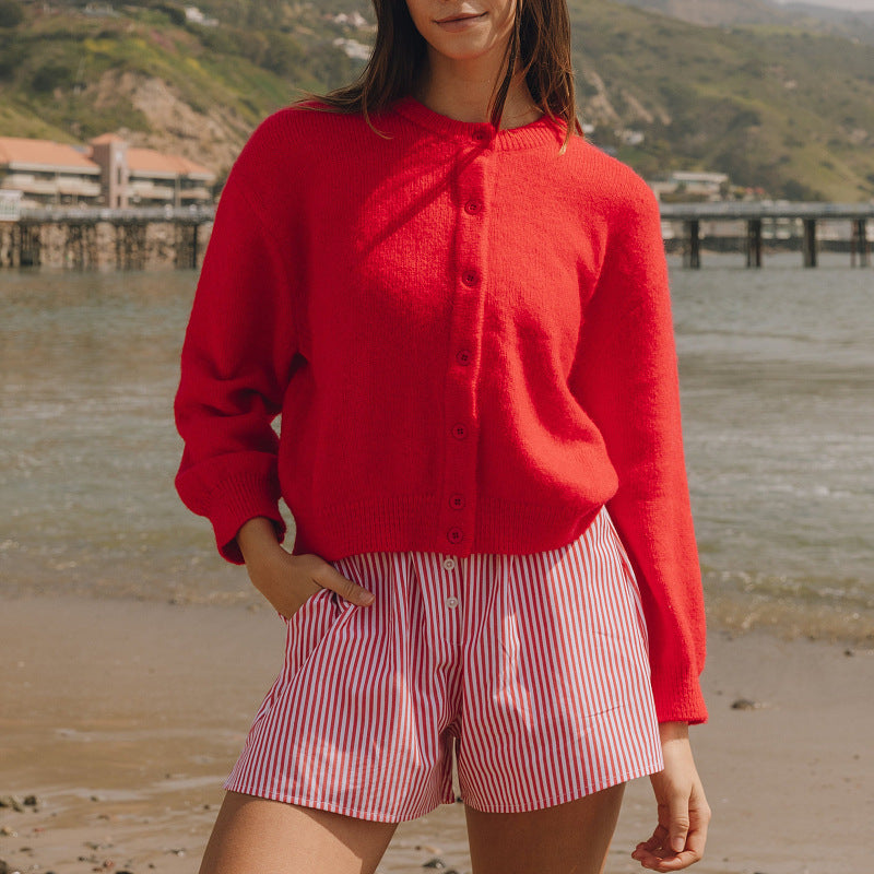 Autumn Winter Russian Sweaters Women Clothing Long Sleeve Button Knitted Cardigan Coat Women