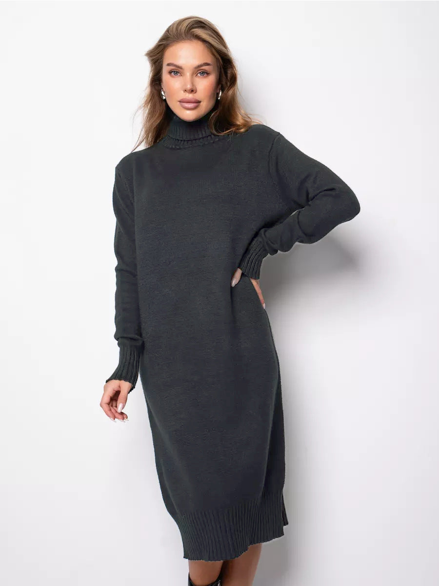 Turtleneck Woolen Turtleneck Dress