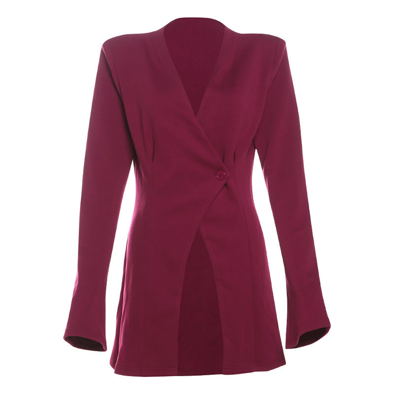 Drea Elegant Slim Fit Button Blazer for Women