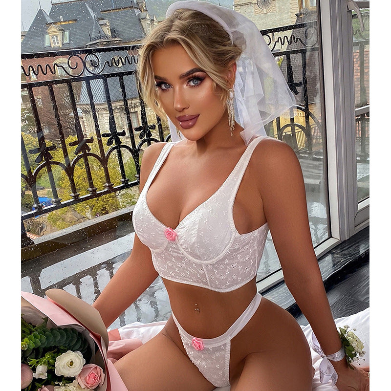 Beyou Three Piece Bridal Lingerie Set Bridal Wear Sexy Underwear Three Piece Set