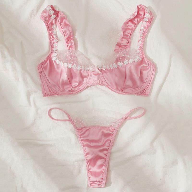 Sexy Lingerie Sexy Lace Floral High Quality Three Point Sexy Lingerie Set