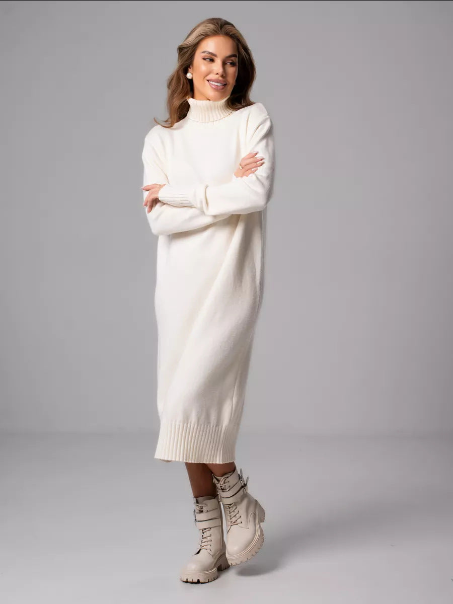 Turtleneck Woolen Turtleneck Dress