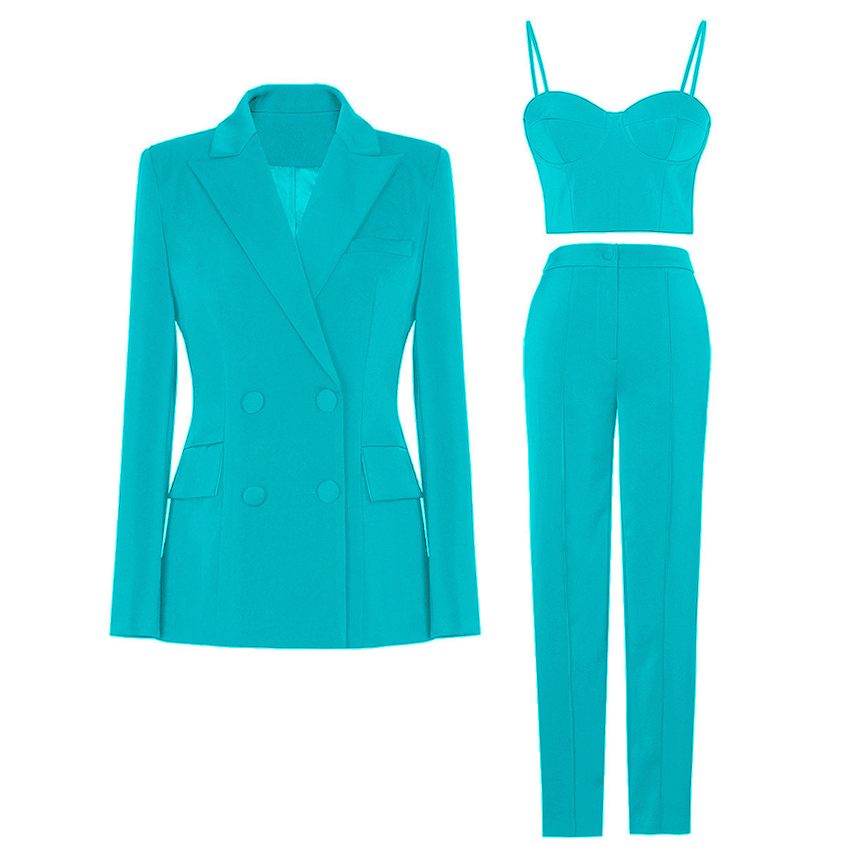 High Quality Casual Office Internet Celebrity Business Women Blazer Suit Set Three Piece Suit