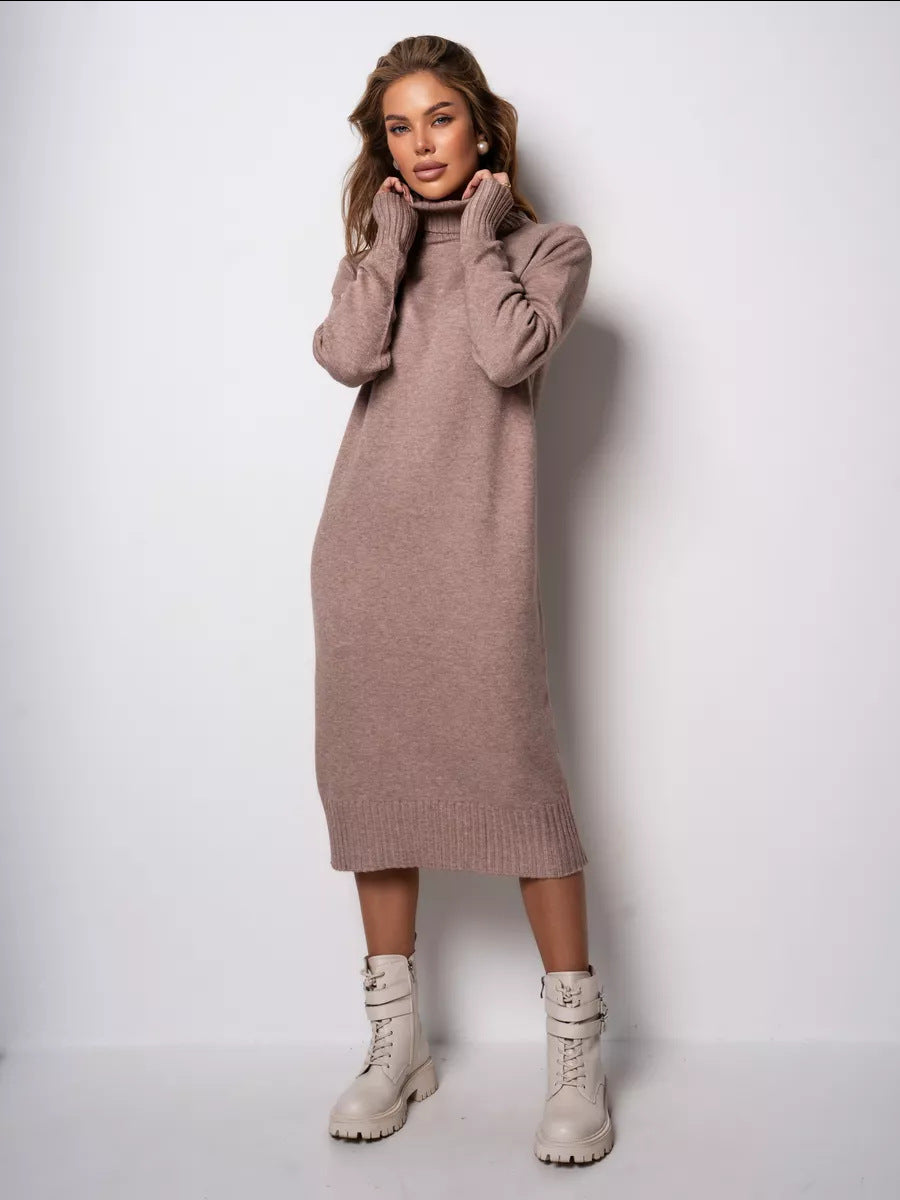 Turtleneck Woolen Turtleneck Dress