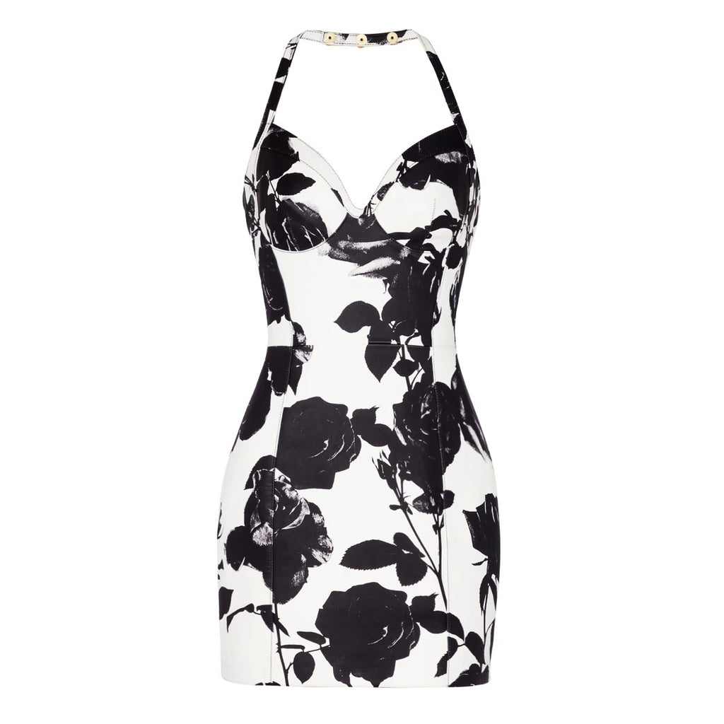Summer Printed Slim Fit Sexy Women Halter Spaghetti Straps Dress Short Dress