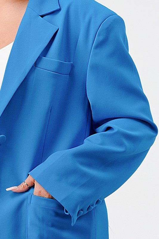 ATHINA CASUAL LOOSE FIT BLAZER AND PANTS - NUTRAL ATTIRE