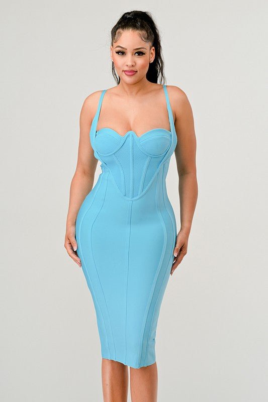 Athina corset bandage mini dress - NUTRAL ATTIRE