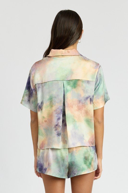 BUTTON DOWN CROPPED SHIRT - NUTRAL ATTIRE