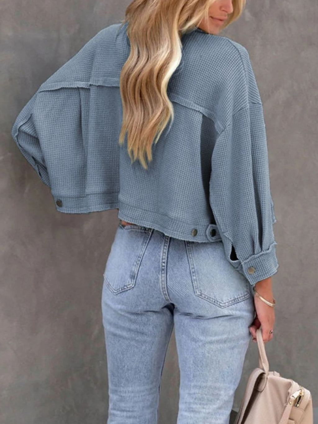 Button Up Long Sleeve Jacket - NUTRAL ATTIRE