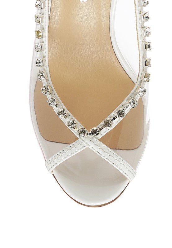 Camarine Clear Stiletto Sling - back - NUTRAL ATTIRE