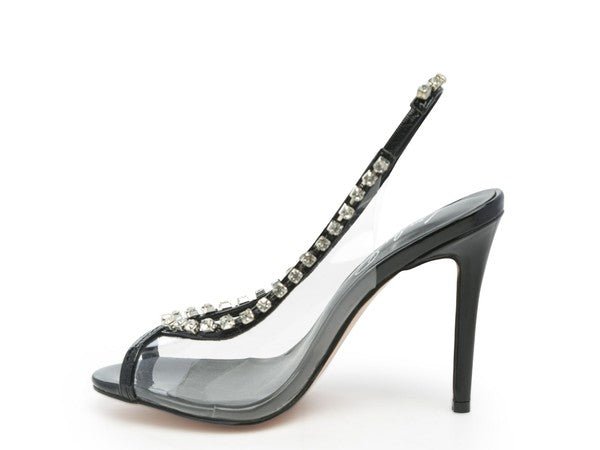 Camarine Clear Stiletto Sling - back - NUTRAL ATTIRE