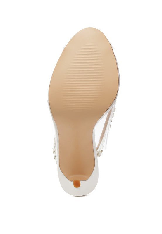 Camarine Clear Stiletto Sling - back - NUTRAL ATTIRE