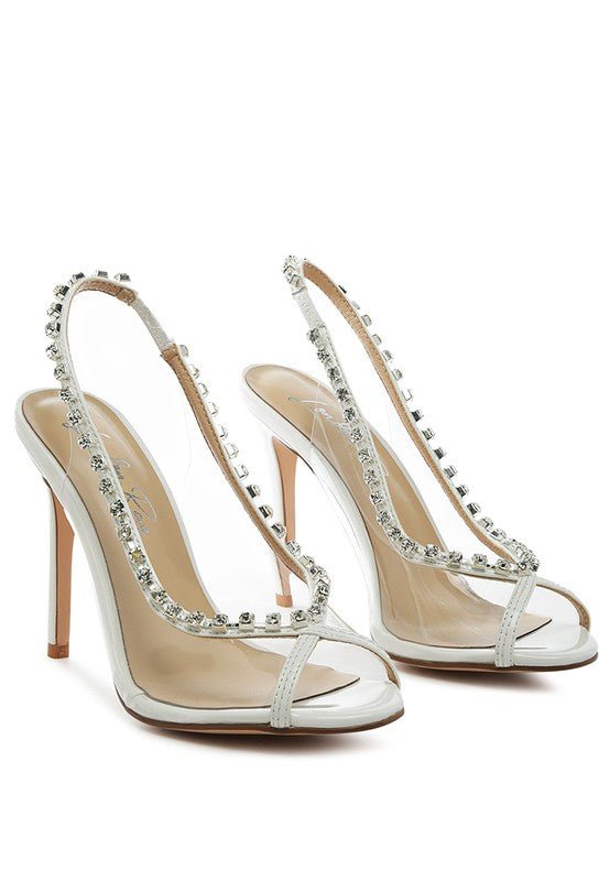 Camarine Clear Stiletto Sling - back - NUTRAL ATTIRE