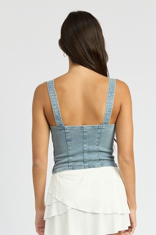 CARGO DENIM CORSET - NUTRAL ATTIRE