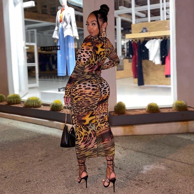 Color Me Leopard Dress - NUTRAL ATTIRE