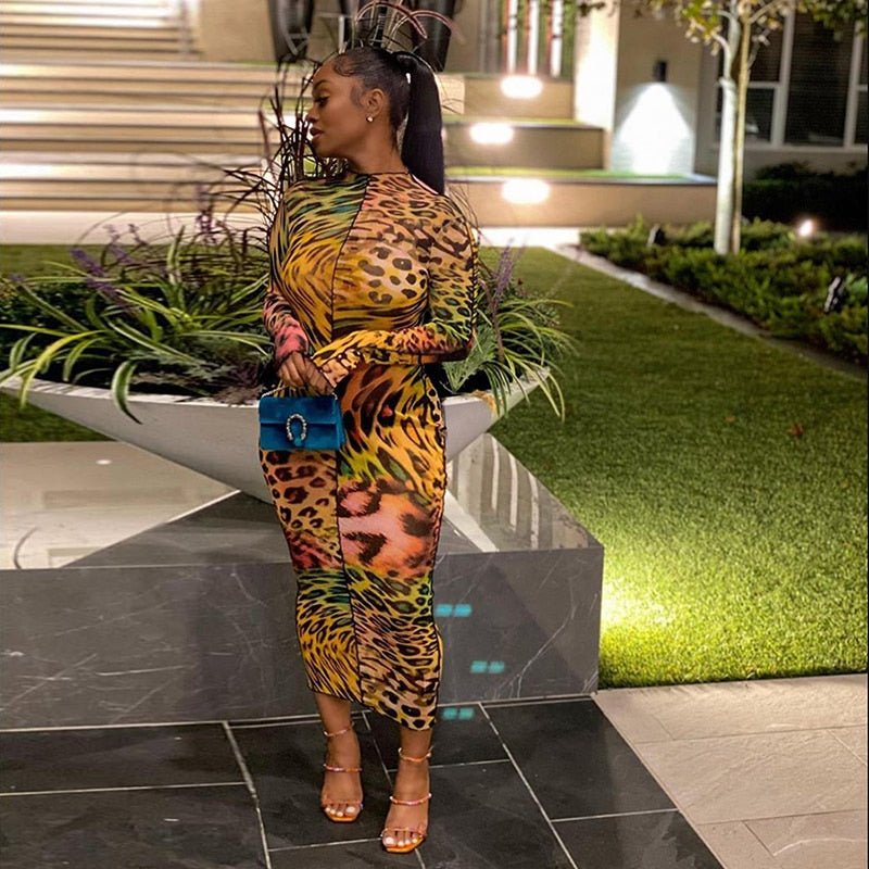 Color Me Leopard Dress - NUTRAL ATTIRE