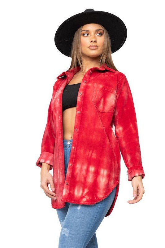 Corduroy Top in Red - NUTRAL ATTIRE