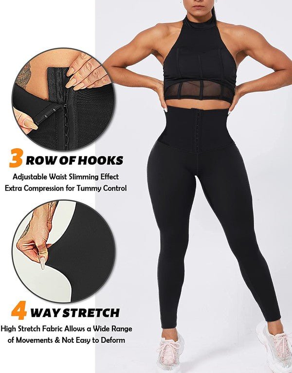 Corset Waist Buttery Soft leggings Body Shaper Black - NUTRAL ATTIRE