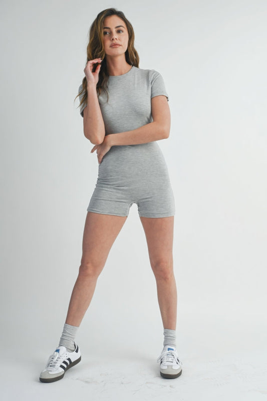 Grey Bodycon Jumpsuit - NUTRAL ATTIRE