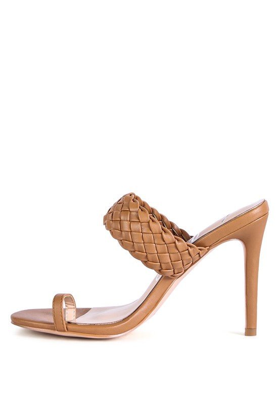 HIGH PERKS WOVEN STRAP TOE RING SANDALS - NUTRAL ATTIRE