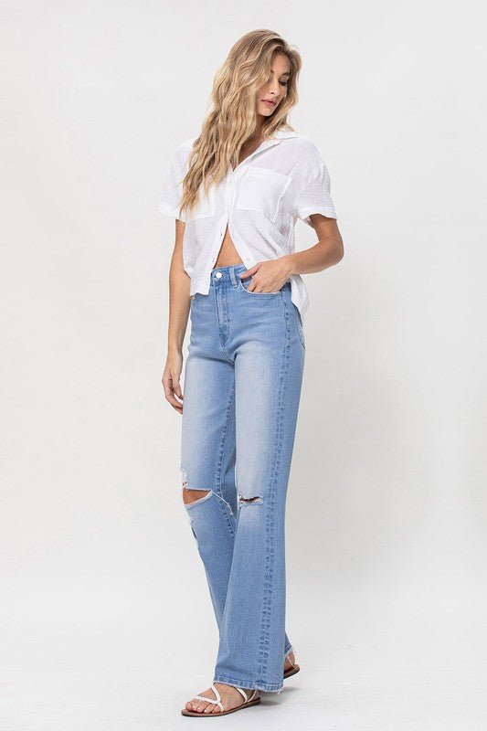High Rise Vintage Flare Jeans - NUTRAL ATTIRE