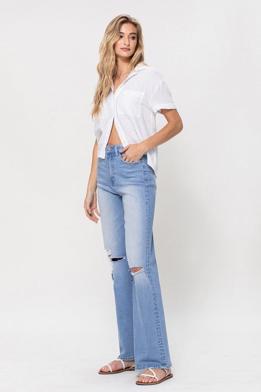 High Rise Vintage Flare Jeans - NUTRAL ATTIRE