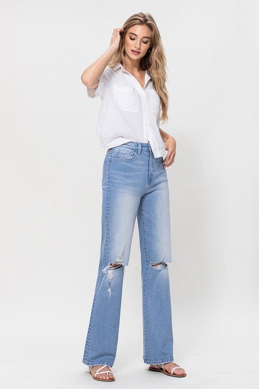 High Rise Vintage Flare Jeans - NUTRAL ATTIRE