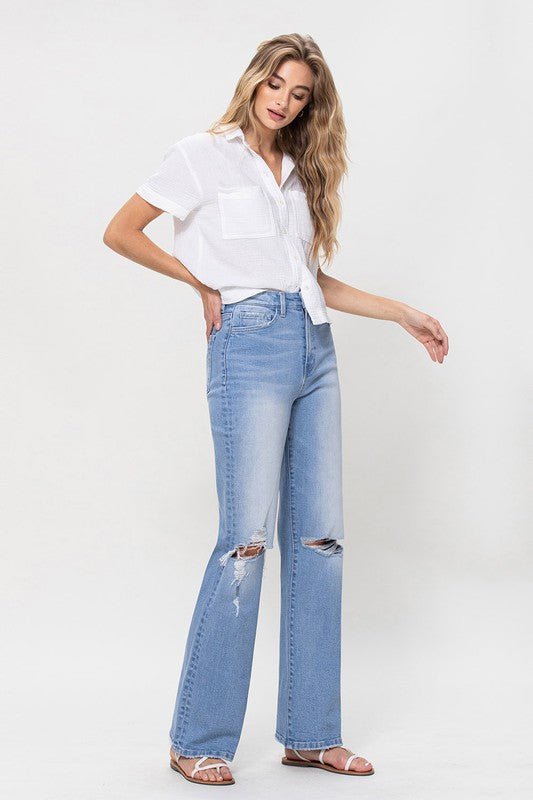 High Rise Vintage Flare Jeans - NUTRAL ATTIRE