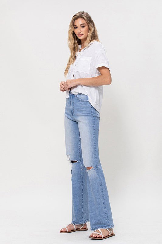 High Rise Vintage Flare Jeans - NUTRAL ATTIRE