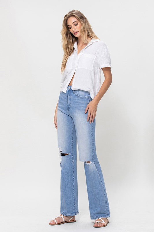High Rise Vintage Flare Jeans - NUTRAL ATTIRE