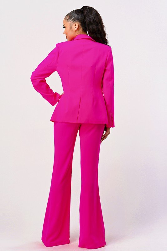 Hot pink sexy cutout two pcs suit - NUTRAL ATTIRE