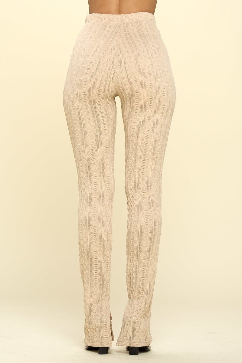 Knit High Rise Leggings - NUTRAL ATTIRE