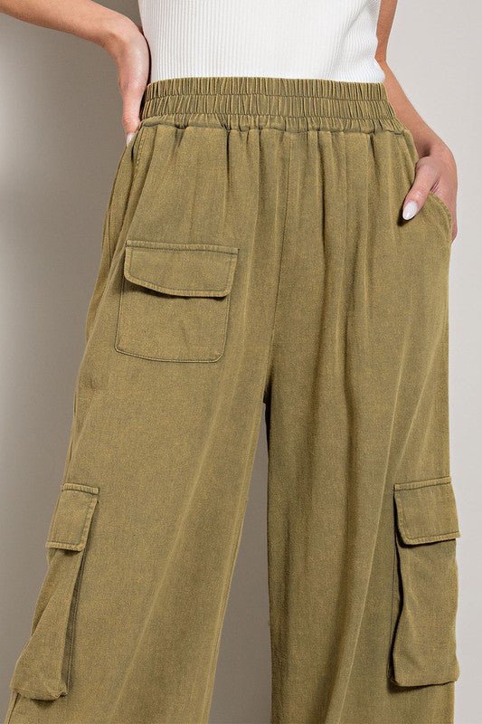 Mineral Washed Cargo Pants - NUTRAL ATTIRE