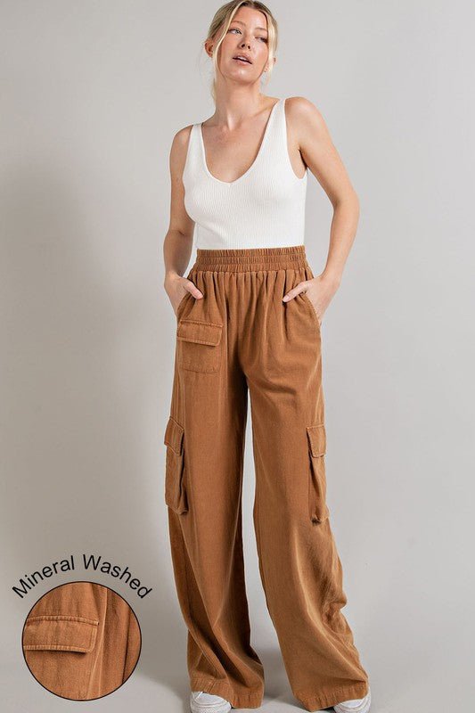 Mineral Washed Cargo Pants - NUTRAL ATTIRE