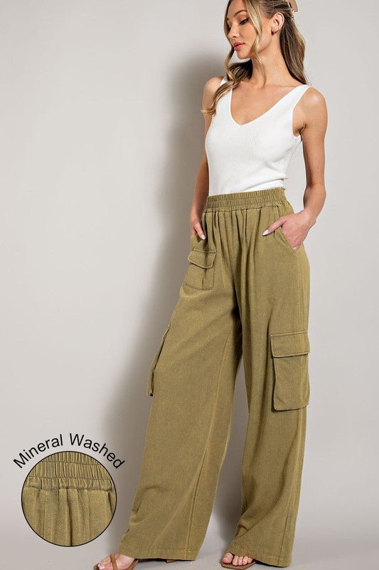 Mineral Washed Cargo Pants - NUTRAL ATTIRE