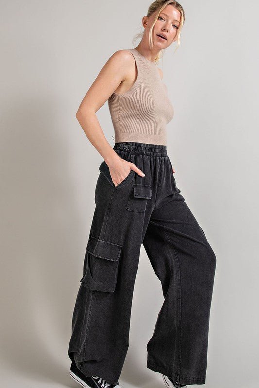 Mineral Washed Cargo Pants - NUTRAL ATTIRE