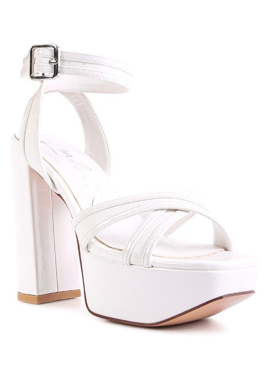 NYLE PLATFORM HEELED SANDALS - NUTRAL ATTIRE