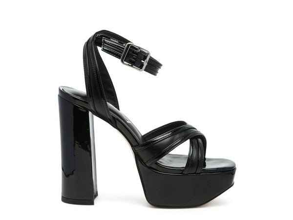 NYLE PLATFORM HEELED SANDALS - NUTRAL ATTIRE