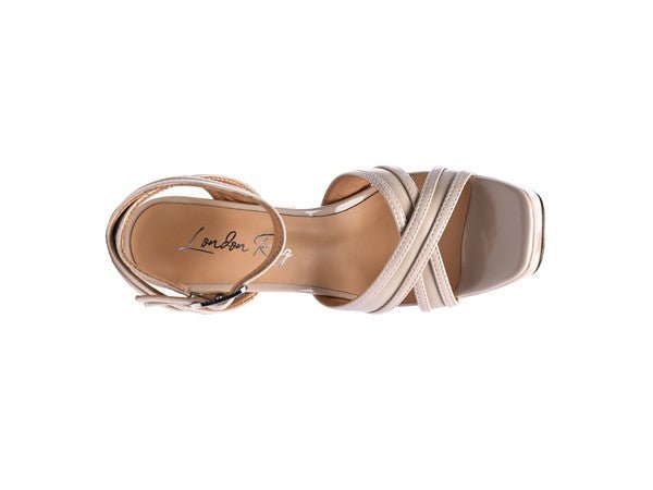NYLE PLATFORM HEELED SANDALS - NUTRAL ATTIRE